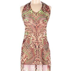 Jean Paul Gaultier x Target Koi/Fish Tattoo Print Halter Top Mini Dress Size M